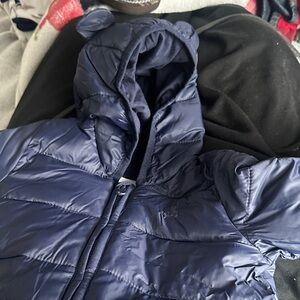 GAP Navy Puffer Jacket with Bear Ears